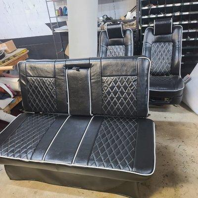 This is for a folding bed for a leisure van we worked on all the seats, door panels, and carpet. Turned out another outstanding job.