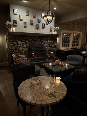 Cozy fireplace area