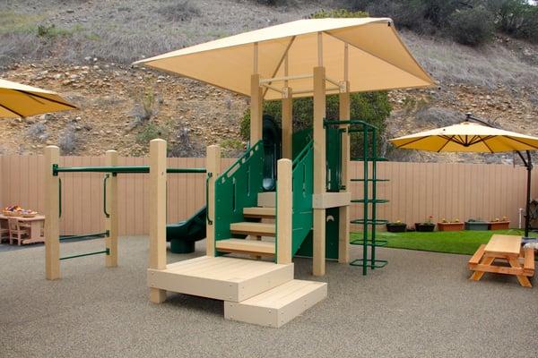 Outdoors play ground for gross motor activities.