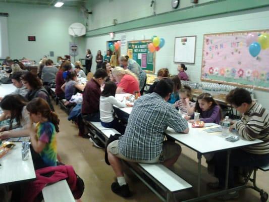 Students and parents enjoying Mawbey Street Bingo that was sponsored by our office.