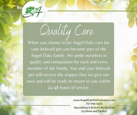 Quality Care for your beloved family pet