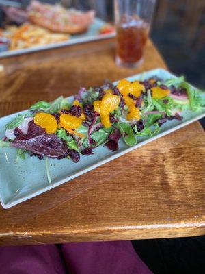 This salad was great, with cranberries, mandarins, nuts etc