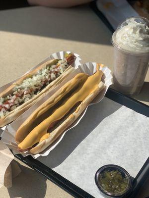 Char-grilled foot long dogs [2]