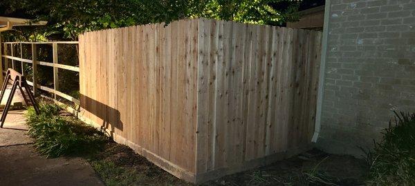 Tear down and replace privacy fence