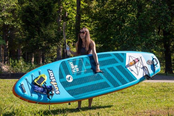 bring your inflatable paddle board to High Falls State Park