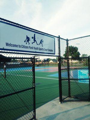 Entrance to basketball courts.