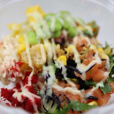 Create your own poke bowl @Hawaii Poke Bowl Forks located at 306 Town Center Blvd Easton PA