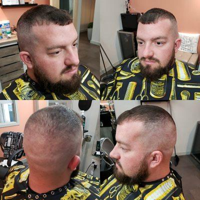 Bald tapered fade