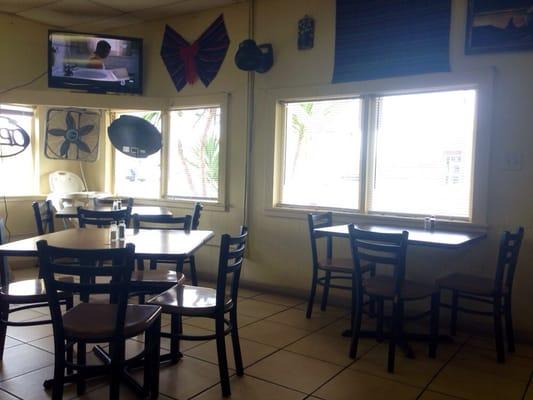 Inside the taqueria.