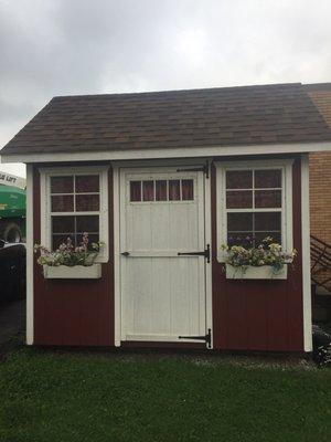 Little shed on side of building