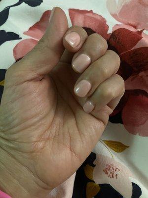 Natural short nails for work