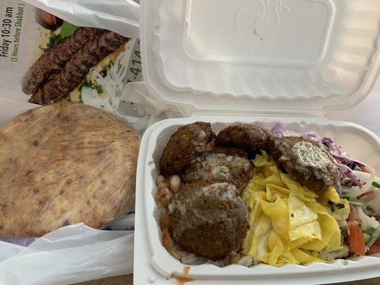 Falafel platter to go