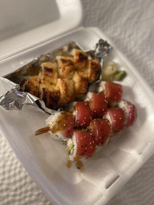 Stockton Roll and Red Dragon Roll