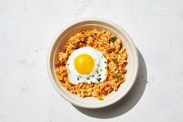 Kimchi Fried Rice with Spam.