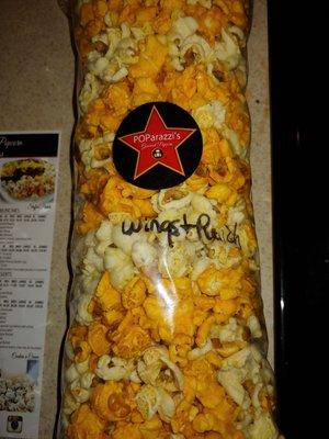 Wings and ranch flavored popcorn!