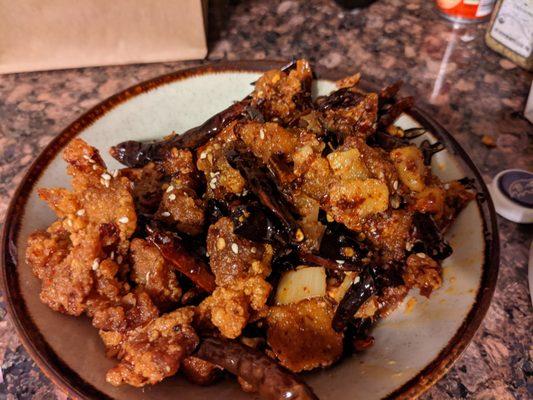 Dry chili chicken