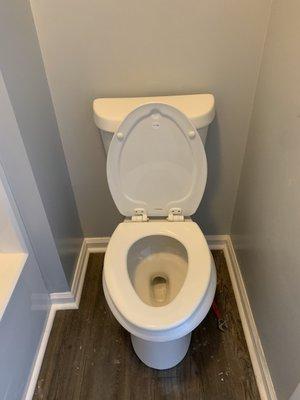 Installed new toilet