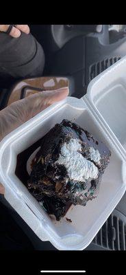 My delectable to-go Brownie- Heaven in a box!