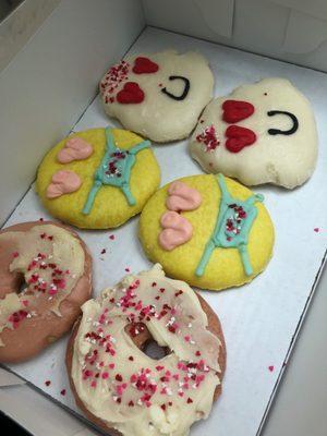 Sloppy "Valentine" cookies.