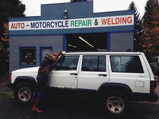 My Jeep, "the General," after Gary took such good care of it.