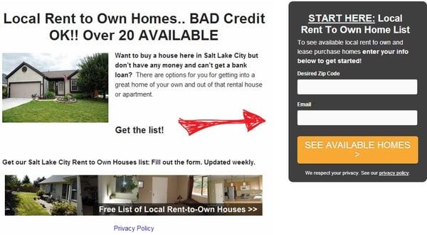 Utah Rent To Own Homes List