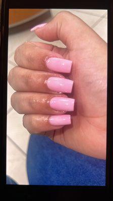 Boxed pink nails