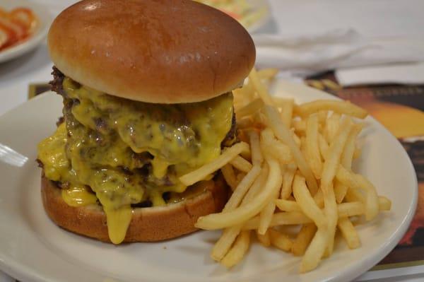 The 7x7: 7 patties with 7 slices of cheese for $7.77 after midnight.