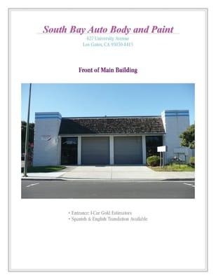 Welcome to South Bay Auto Body and Paint. Family owned/operated for over 25 years. We are located on University Ave behind DMV.