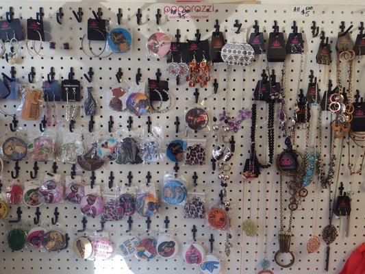 Variety of earrings