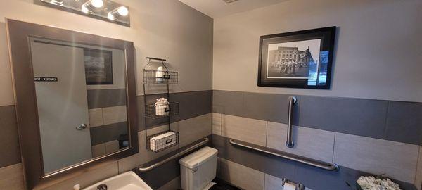 A very clean bathroom for you to use while you wait!!  We take pride in the details.