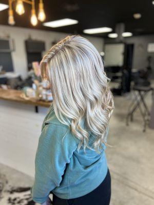 A beautiful blonde created by our level four stylist, Kailey