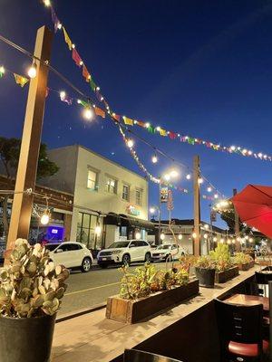 Outside seating view