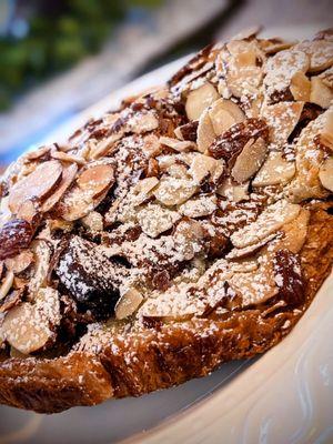 Flaky almond croissant