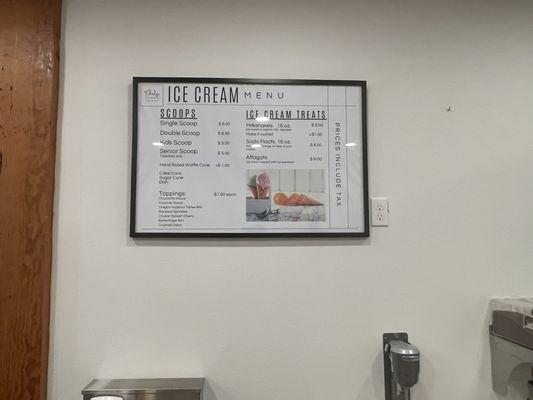 ice cream prices