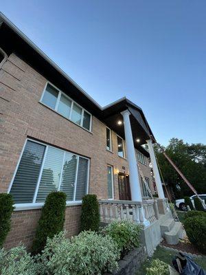 Exterior Pine Soffit Restoration After