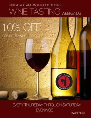 10 % when you buy on wine tasting night!