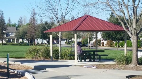 Shaded picnic area