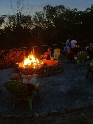 Community Fire pit in good use