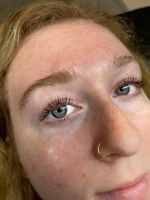 Lash lift and tint