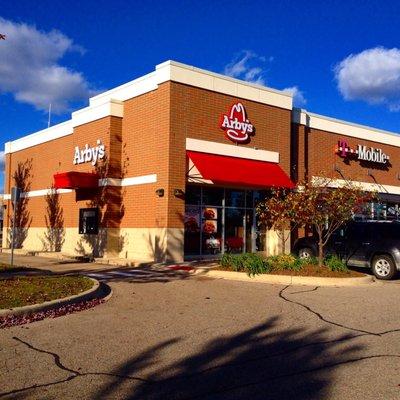 The main entrance and drive-thru, just off US-12.