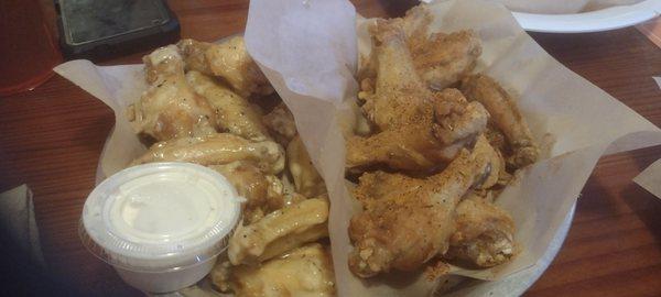 Parmesan Garlic and Cajun wings.