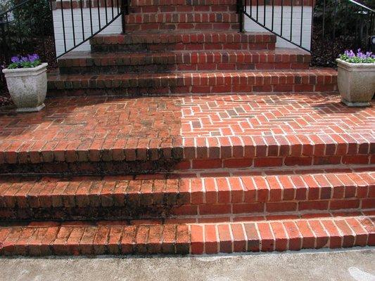 Dirty steps can look new again with our pressure washing.