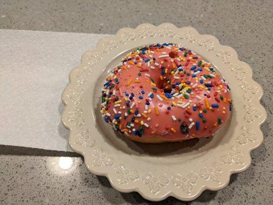 My "Homer" donut survived a long drive home in the cooler as suggested.