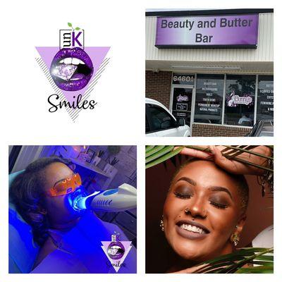 Teeth whitening and Tooth Gems located @ Bunny's Beauty and Butter Bar