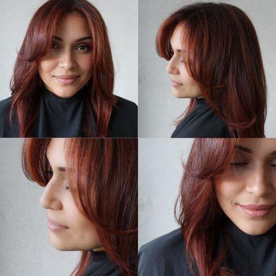 Dimensional Copper Red Balayage  By ANDREW IOPU  IG: @andrewjbeauty