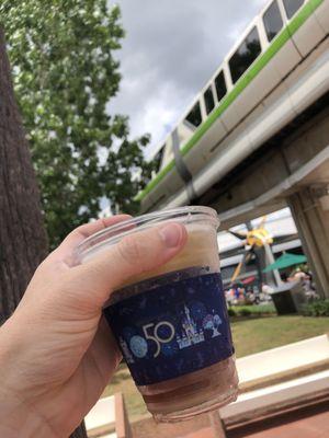 Drinking beneath the Monorail. Only at Disney.