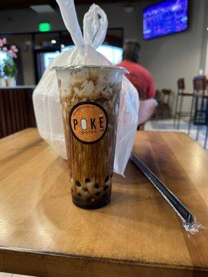 BROWN SUGAR OOLONG MILK TEA WITH BOBA