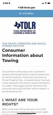 Know the towing laws & regulations!