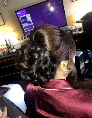 On-site bridal updo