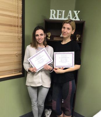 Reiki Students getting certified.